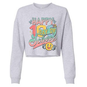 Cute Happy 100th Day Of School Cropped Pullover Crew