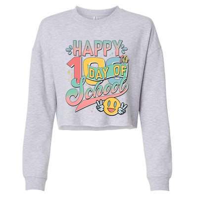 Cute Happy 100th Day Of School Cropped Pullover Crew