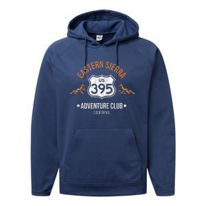 California Highway 395 Eastern Sierra Hiking Adventure Club Performance Fleece Hoodie