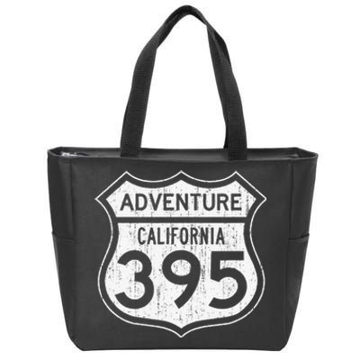 California Highway 395 Hiking Fishing Climbing Adventure Zip Tote Bag