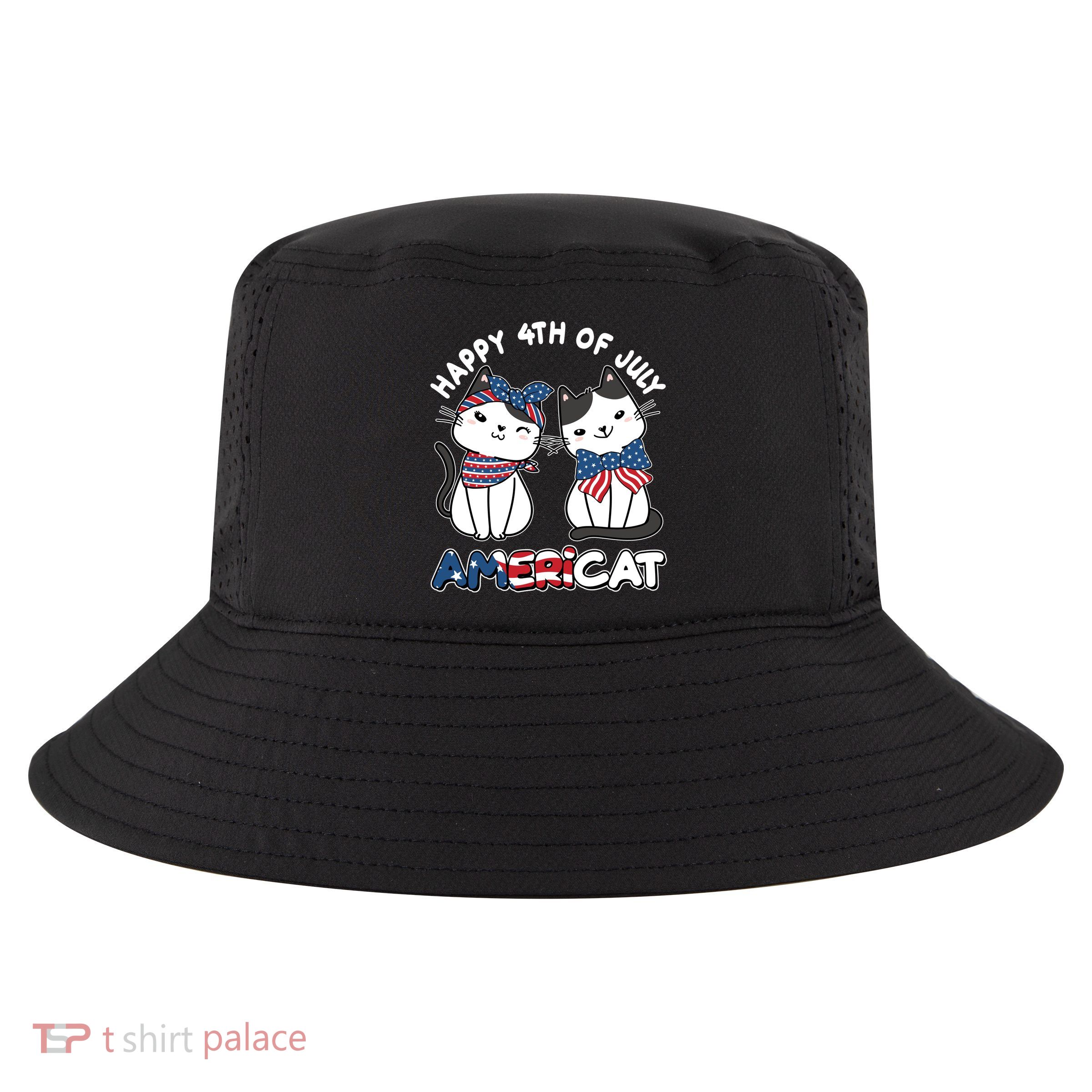 Cute Happy 4th Of July Americat Cool Comfort Performance Bucket Hat