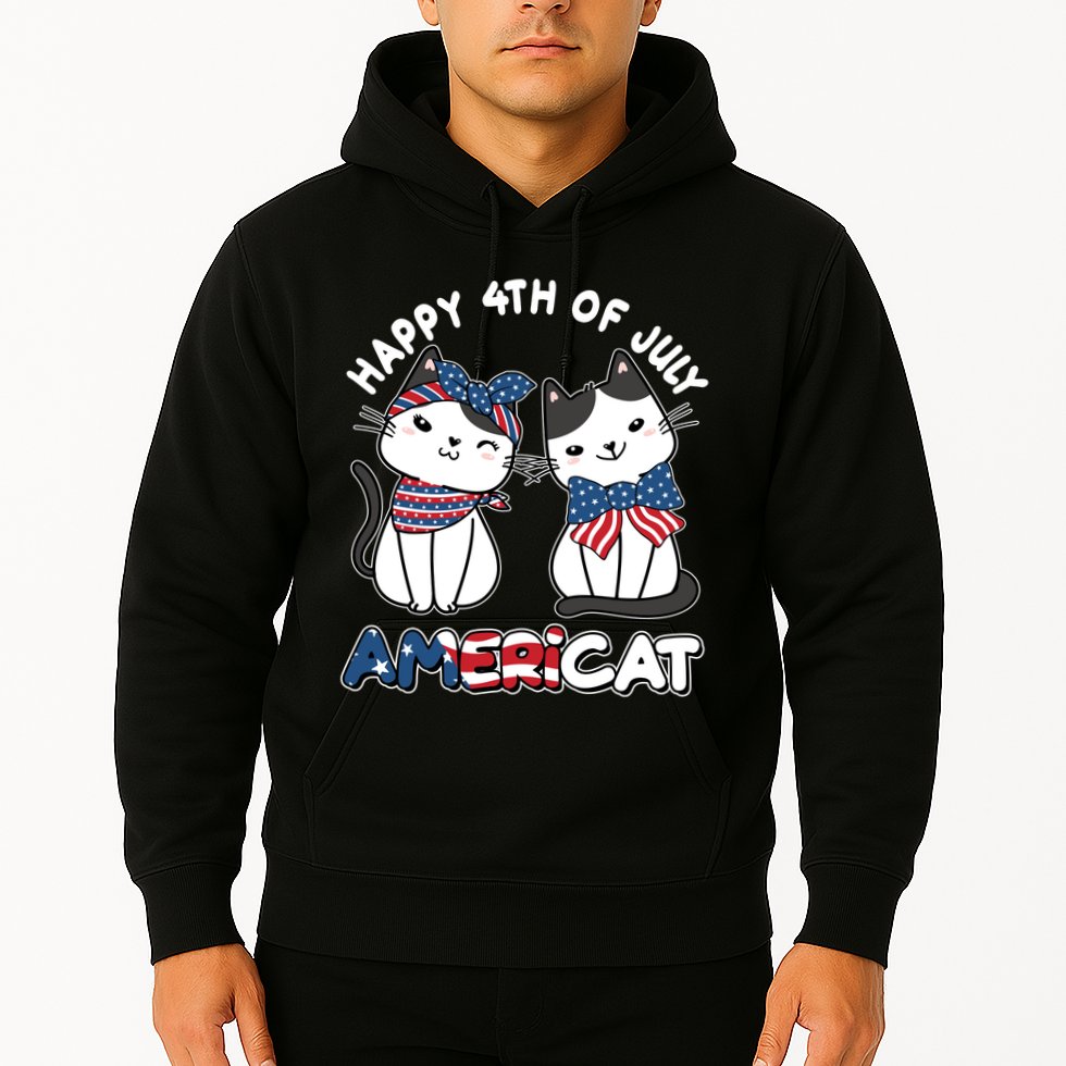 Cute Happy 4th Of July Americat Hoodie