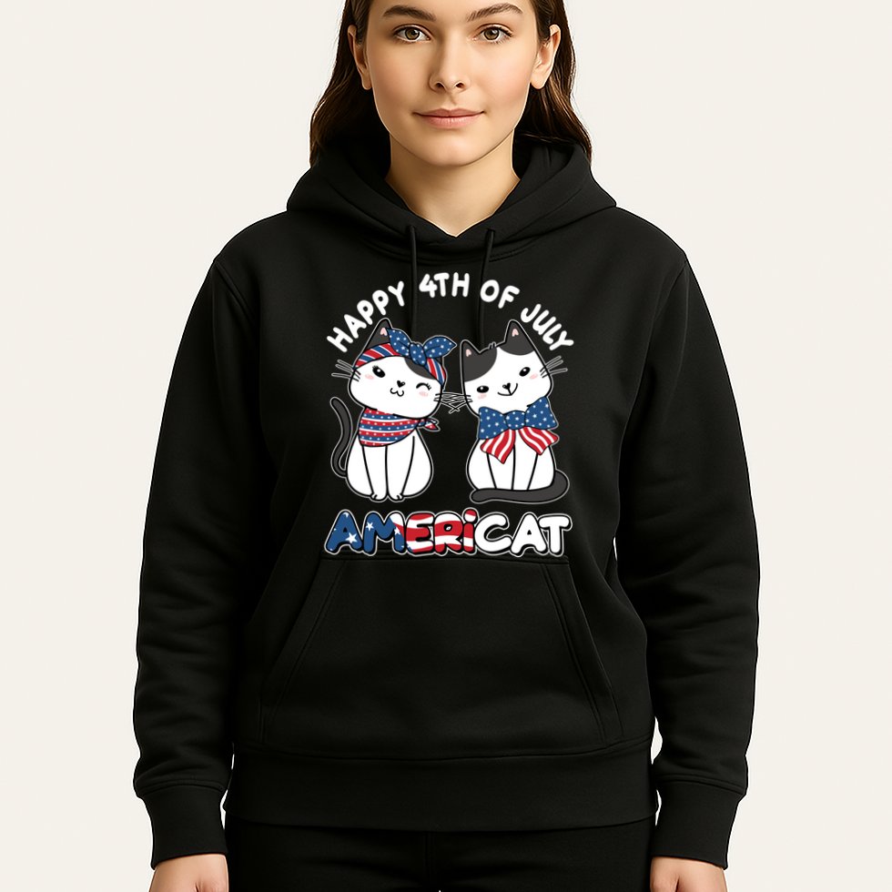 Cute Happy 4th Of July Americat Hoodie