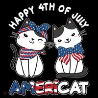Cute Happy 4th Of July Americat Tall T-Shirt
