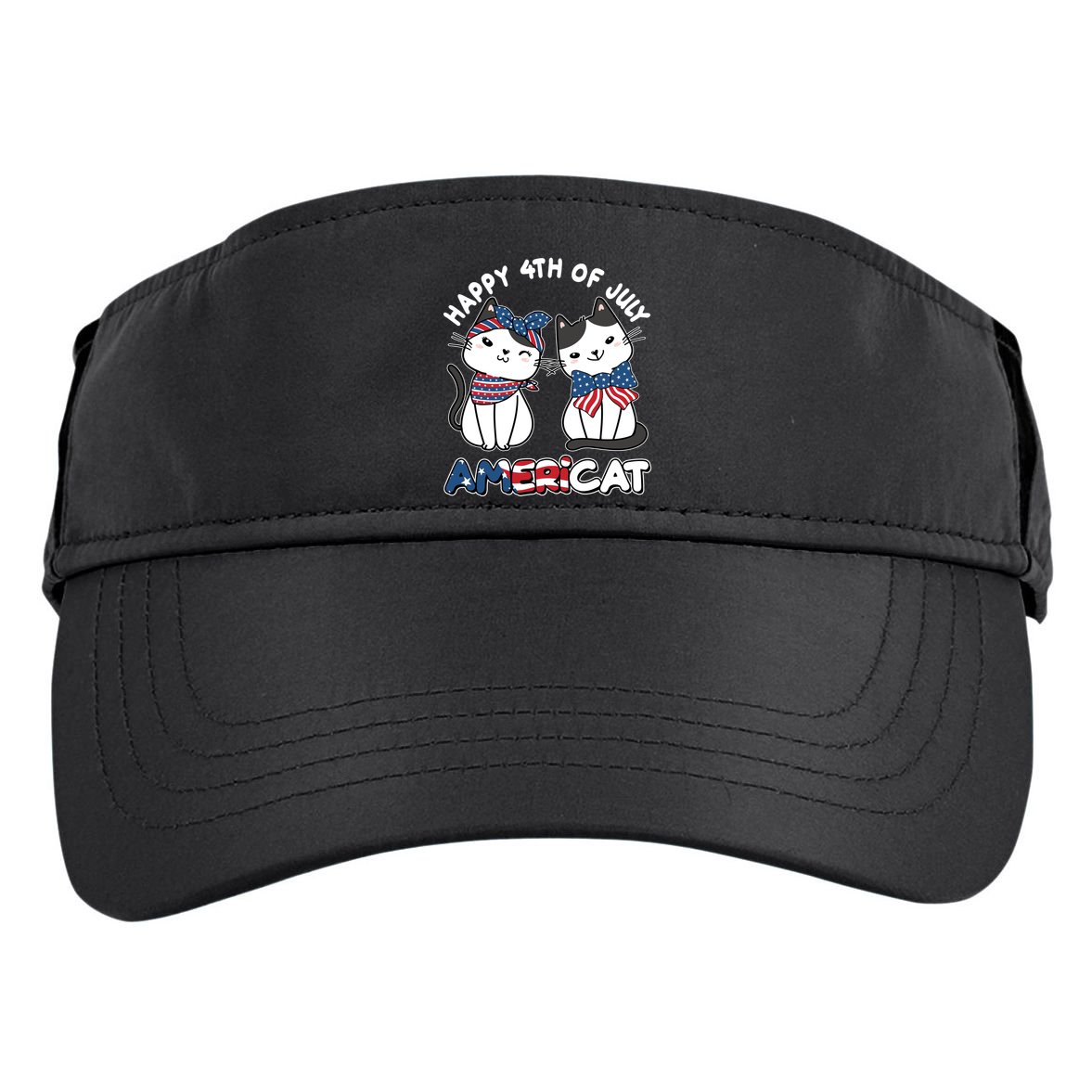 Cute Happy 4th Of July Americat Adult Drive Performance Visor
