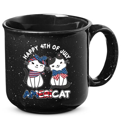 Cute Happy 4th Of July Americat 15oz Campfire Ceramic Mug