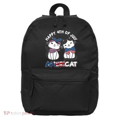 Cute Happy 4th Of July Americat 16 in Basic Backpack