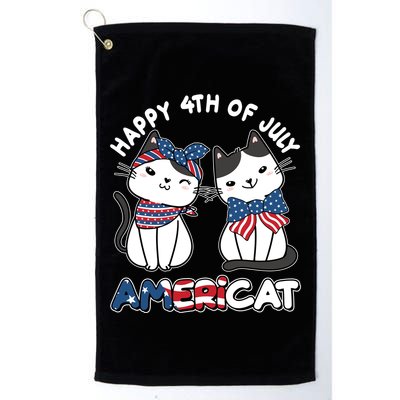 Cute Happy 4th Of July Americat Golf Towel