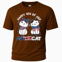 Cute Happy 4th Of July Americat Cooling Performance Crew T-Shirt