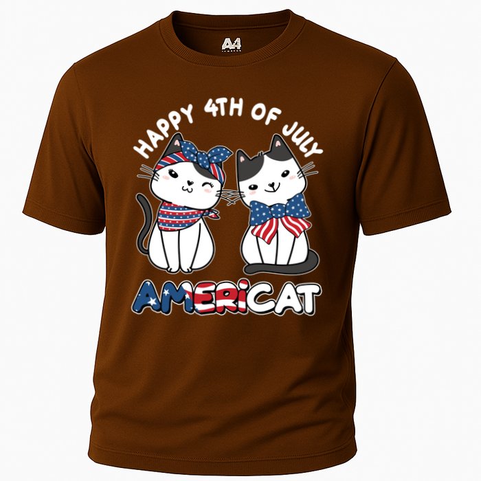 Cute Happy 4th Of July Americat Cooling Performance Crew T-Shirt