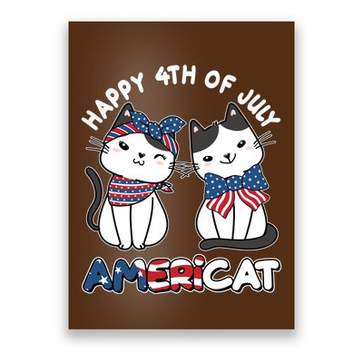 Cute Happy 4th Of July Americat Poster