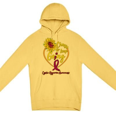 Cystic Hygroma Awareness Choose To Keep Going Premium Pullover Hoodie