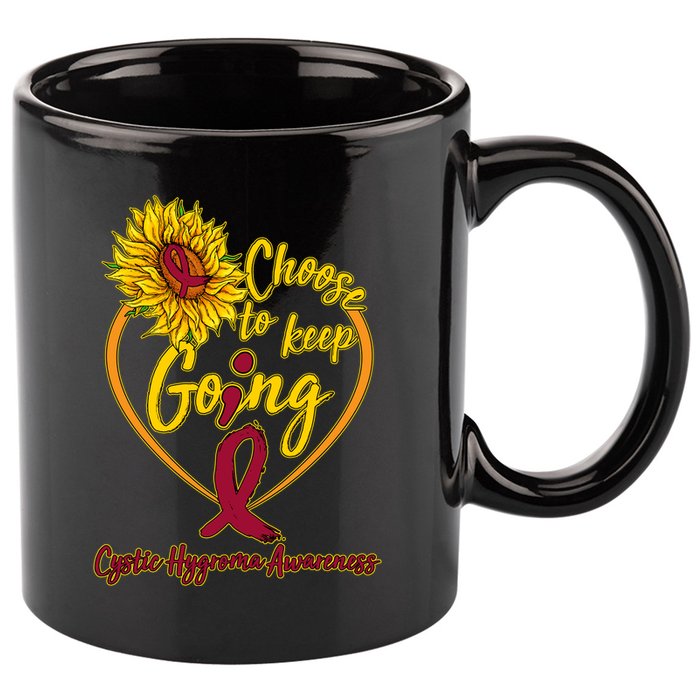 Cystic Hygroma Awareness Choose To Keep Going 11oz C Handle Ceramic Mug