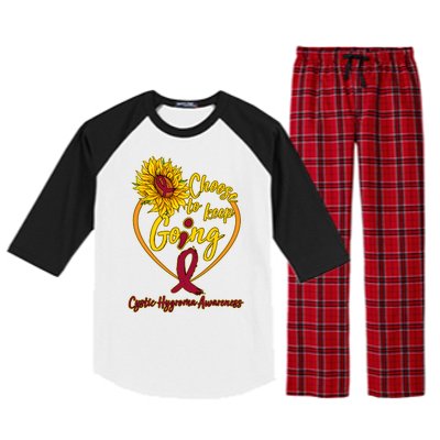 Cystic Hygroma Awareness Choose To Keep Going Raglan Sleeve Pajama Set