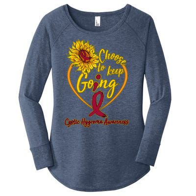 Cystic Hygroma Awareness Choose To Keep Going Women's Perfect Tri Tunic Long Sleeve Shirt