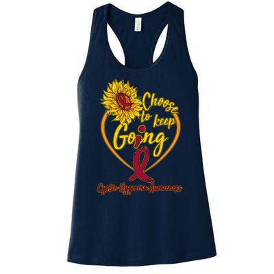 Cystic Hygroma Awareness Choose To Keep Going Women's Racerback Tank