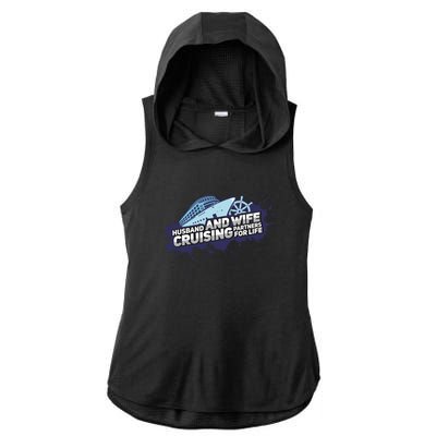 Cruising Husband And Wife Cruise Partners Cruise Cool Gift Ladies PosiCharge Tri-Blend Wicking Draft Hoodie Tank