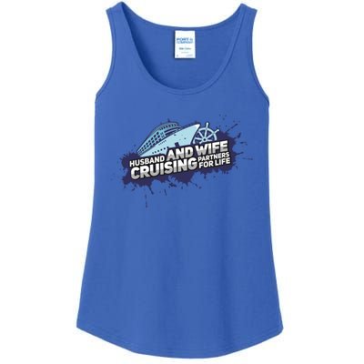 Cruising Husband And Wife Cruise Partners Cruise Cool Gift Ladies Essential Tank