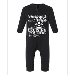 Cruising Husband And Wife Cruise Partners For Life Matching Great Gift Infant Fleece One Piece