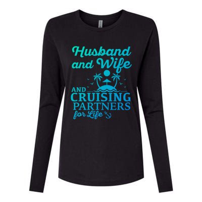 Cruising Husband And Wife Cruise Partners For Life Matching Great Gift Womens Cotton Relaxed Long Sleeve T-Shirt