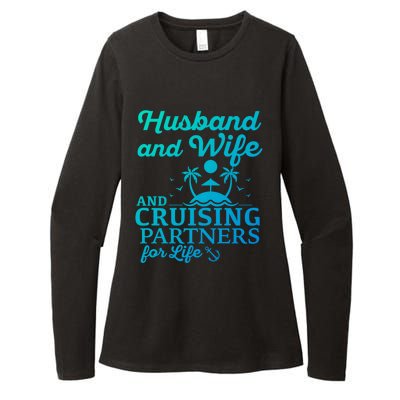 Cruising Husband And Wife Cruise Partners For Life Matching Great Gift Womens CVC Long Sleeve Shirt