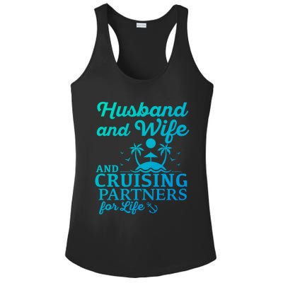 Cruising Husband And Wife Cruise Partners For Life Matching Great Gift Ladies PosiCharge Competitor Racerback Tank