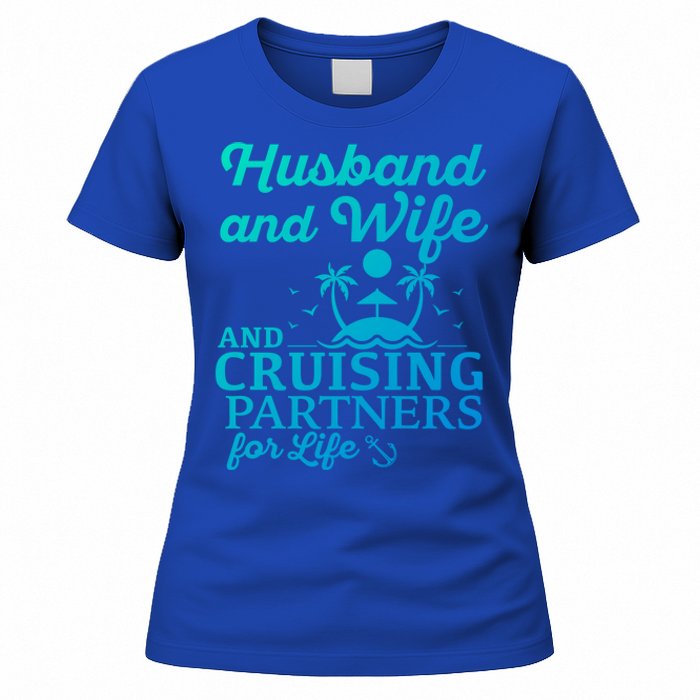 Cruising Husband And Wife Cruise Partners For Life Matching Great Gift Women's T-Shirt