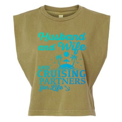 Cruising Husband And Wife Cruise Partners For Life Matching Great Gift Garment-Dyed Women's Muscle Tee