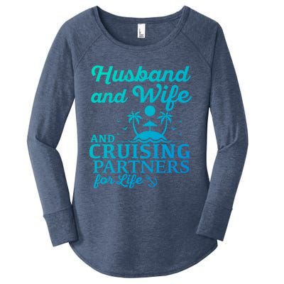 Cruising Husband And Wife Cruise Partners For Life Matching Great Gift Women's Perfect Tri Tunic Long Sleeve Shirt