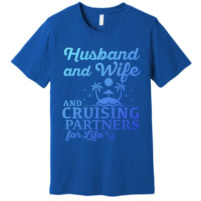 Cruising Husband And Wife Cruise Partners For Life Matching Great Gift Premium T-Shirt