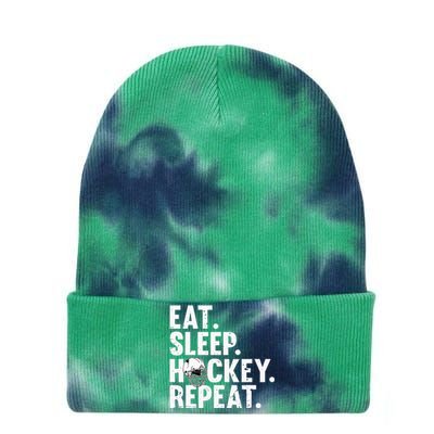 Cool Hockey Art For Men Women Ice Hockey Lover Goalie Player Tie Dye 12in Knit Beanie