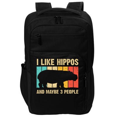 Cool Hippo Art Hippopotamus Hippo Lover Impact Tech Backpack