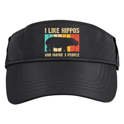 Cool Hippo Art Hippopotamus Hippo Lover Adult Drive Performance Visor