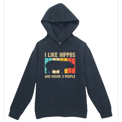 Cool Hippo Art Hippopotamus Hippo Lover Urban Pullover Hoodie