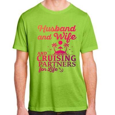 Cruising Husband And Wife Cruise Partners For Life Matching Great Gift Adult ChromaSoft Performance T-Shirt