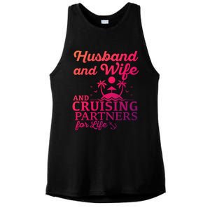 Cruising Husband And Wife Cruise Partners For Life Matching Great Gift Ladies PosiCharge Tri-Blend Wicking Tank