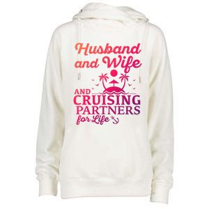 Cruising Husband And Wife Cruise Partners For Life Matching Great Gift Womens Funnel Neck Pullover Hood