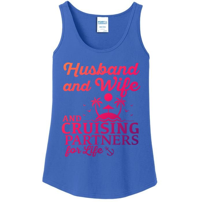 Cruising Husband And Wife Cruise Partners For Life Matching Great Gift Ladies Essential Tank