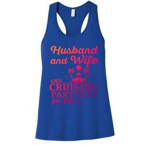 Cruising Husband And Wife Cruise Partners For Life Matching Great Gift Women's Racerback Tank