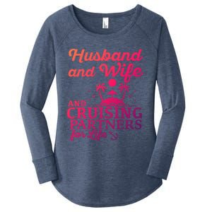 Cruising Husband And Wife Cruise Partners For Life Matching Great Gift Women's Perfect Tri Tunic Long Sleeve Shirt