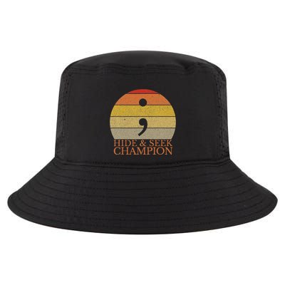 Coder Hide And Seek Champion Semi Colon Coding Programmer Cool Comfort Performance Bucket Hat