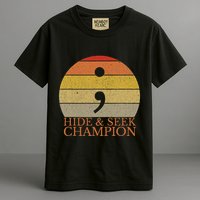 Coder Hide And Seek Champion Semi Colon Coding Programmer Comfort Colors T-Shirt