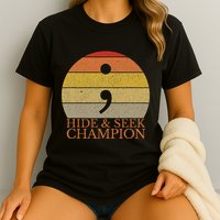 Coder Hide And Seek Champion Semi Colon Coding Programmer Comfort Colors T-Shirt