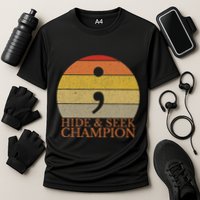 Coder Hide And Seek Champion Semi Colon Coding Programmer Performance Shirt
