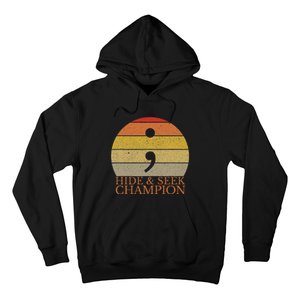 Coder Hide And Seek Champion Semi Colon Coding Programmer Hoodie