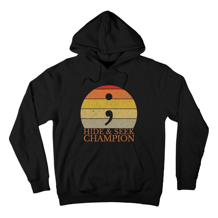 Coder Hide And Seek Champion Semi Colon Coding Programmer Hoodie