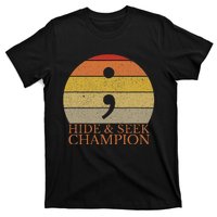 Coder Hide And Seek Champion Semi Colon Coding Programmer T-Shirt