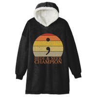 Coder Hide And Seek Champion Semi Colon Coding Programmer Hooded Wearable Blanket