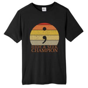 Coder Hide And Seek Champion Semi Colon Coding Programmer Tall Fusion ChromaSoft Performance T-Shirt