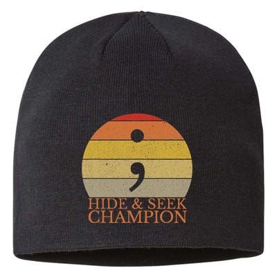 Coder Hide And Seek Champion Semi Colon Coding Programmer Sustainable Beanie